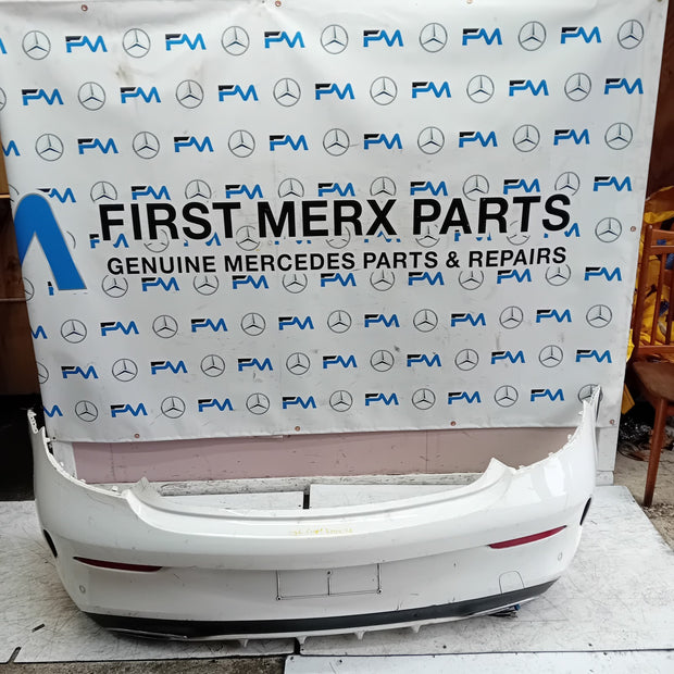 MERCEDES BENZ C-CLASS C205 COUPE REAR BUMPER 2016 ON WHITE COMPLETE FMX34