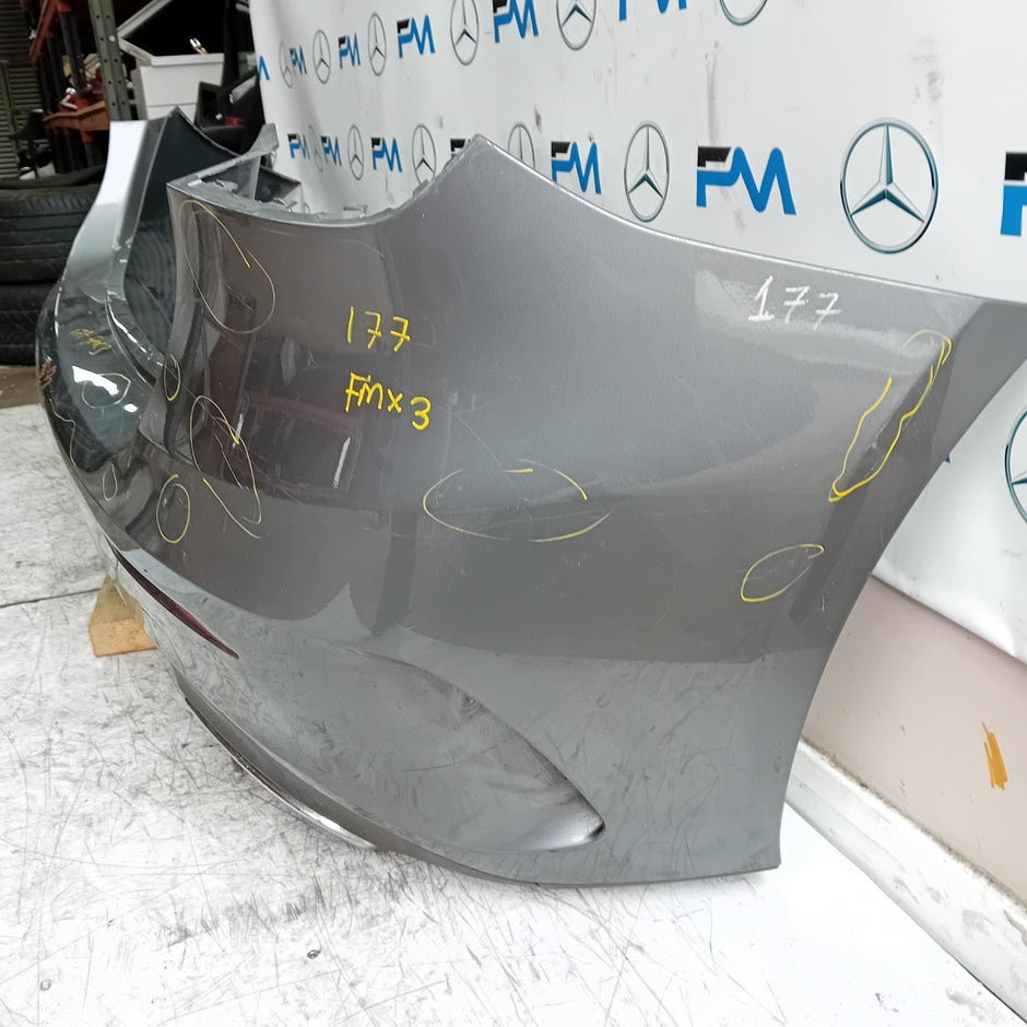 MERCEDES BENZ  A-CLASS W177 REAR BUMPER A1778804701 GREY 2018 COMPLETE FMX3
