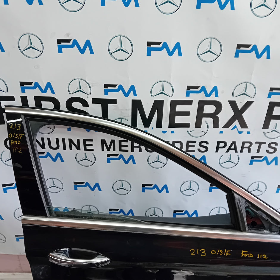 MERCEDES BENZ  E-CLASS W213 DRIVER SIDE FRONT DOOR O/S/F COMPLETE BLACK FMD112