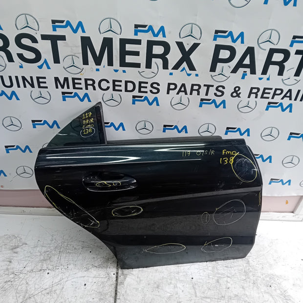 MERCEDES BENZ CLA W117 DRIVER SIDE REAR DOOR O/S/R BLACK COMPLETE FMD138