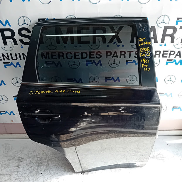 MITSUBISH OUTLANDER MK3 DRIVER SIDE REAR DOOR OSR BLACK 2013 COMPLETE FMD190