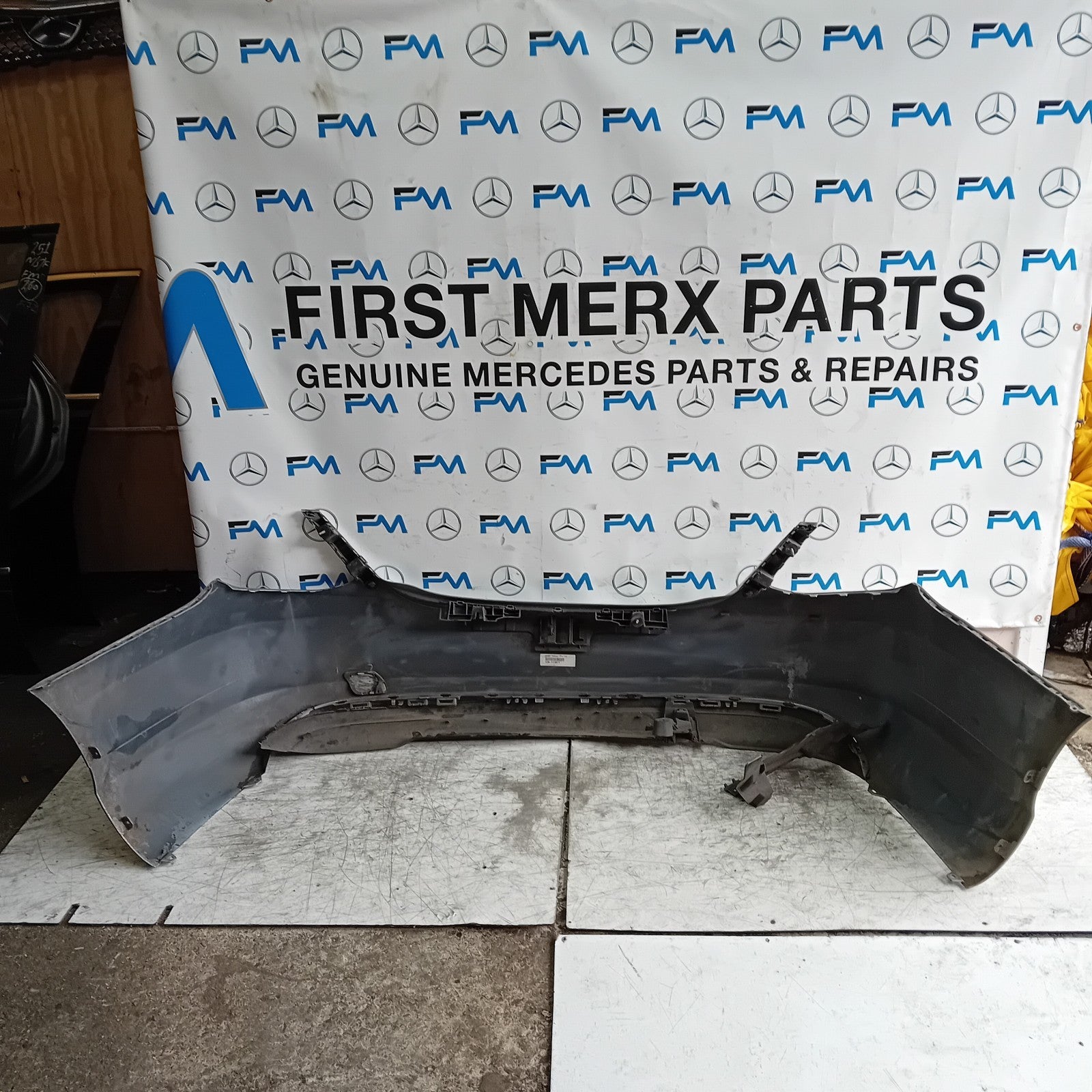 MERCEDES BENZ C-CLASS W205 SALOON REAR BUMPER 2015 SILVER A2058850138 FMX59