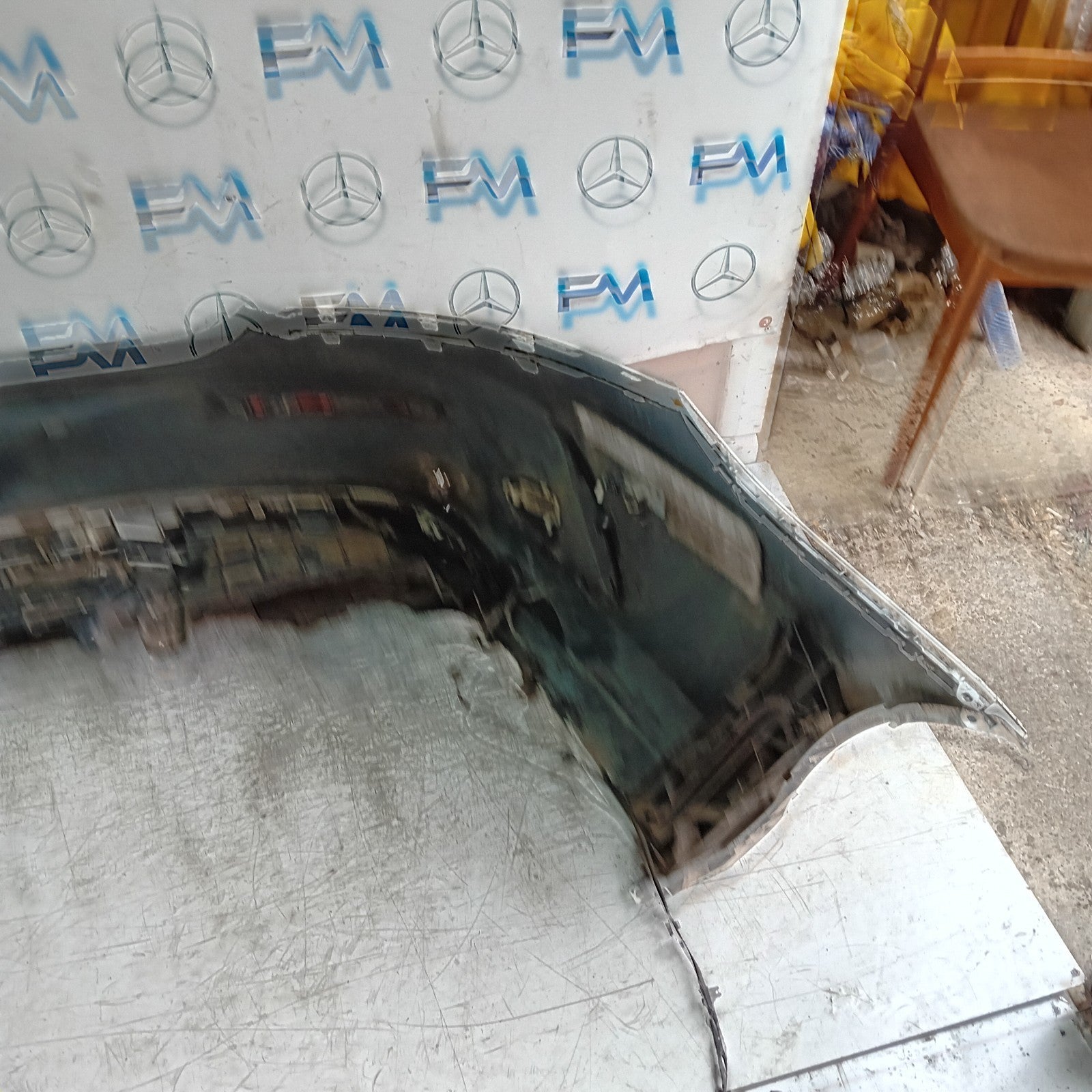 MERCEDES BENZ C-CLASS W205 COUPE REAR BUMPER 2015 WHITE COMPLETE FMX62
