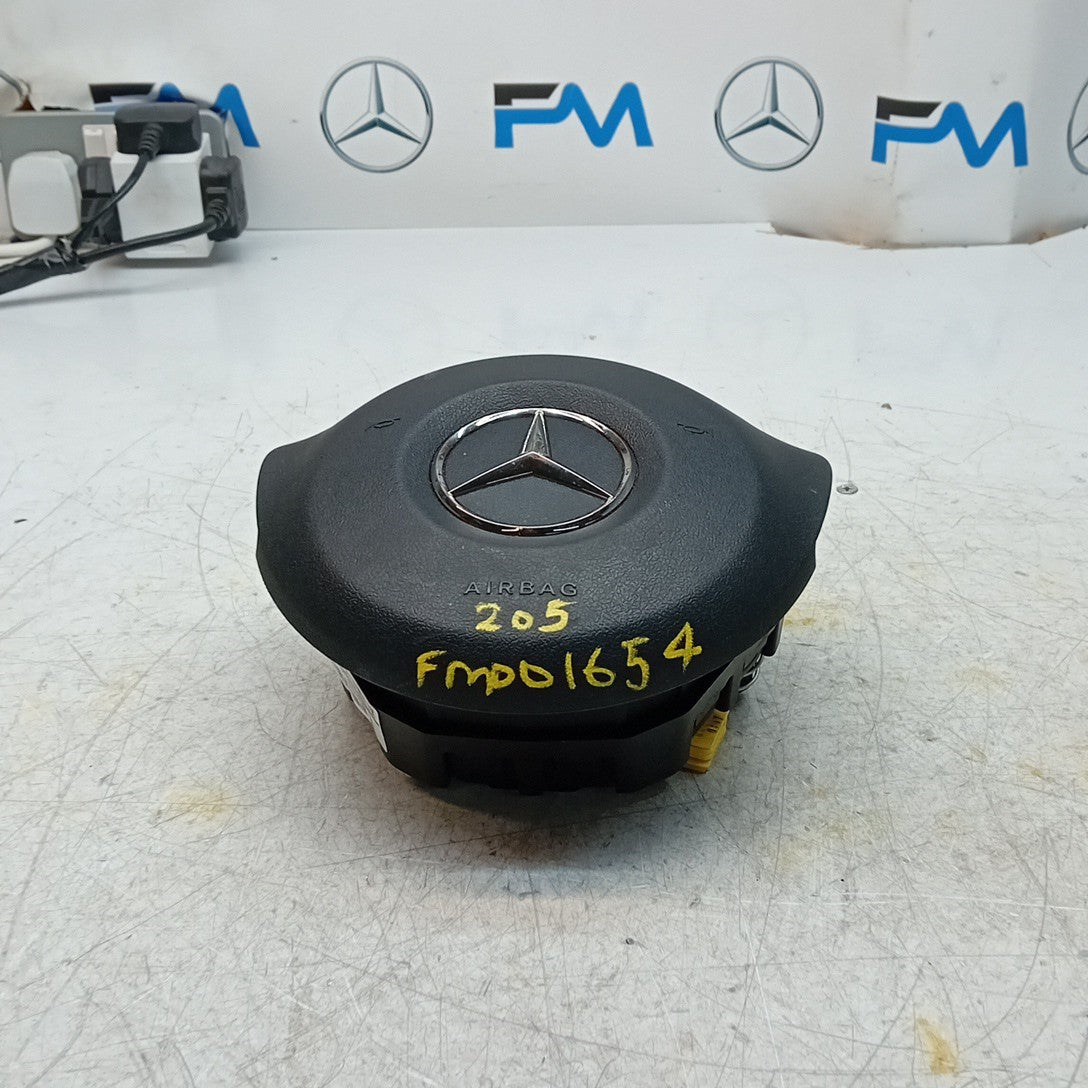 MERCEDES BENZ C-CLASS W205 STEERING WHEEL AIRBAG DRIVER OS RIGHT Q10 FM001654