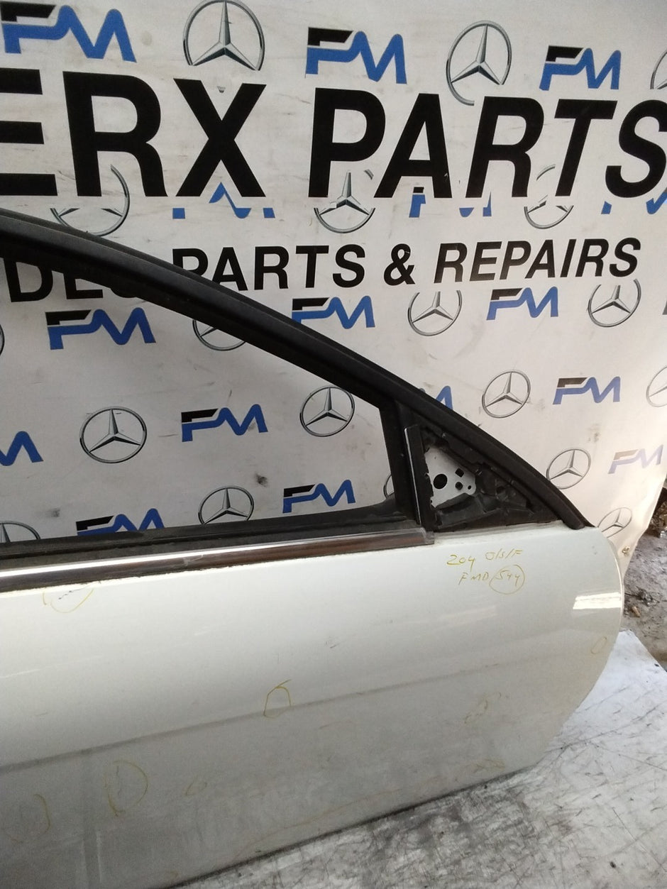 MERCEDES C-CLASS W204 SLN DRIVER FRONT DOOR OSF WHITE 2008-14 COMPLETE FMD544