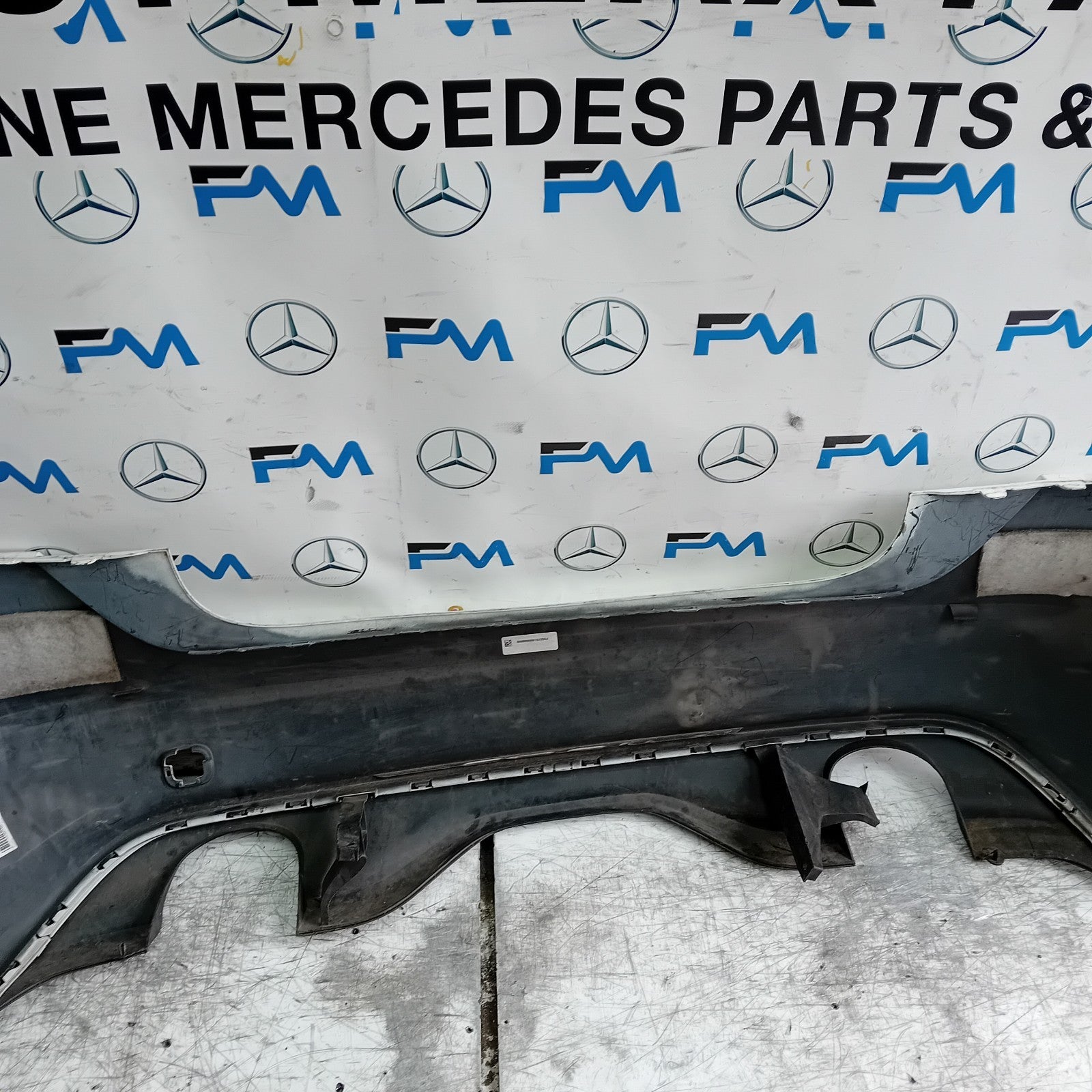 MERCEDES BENZ A-CLASS W176 REAR BUMPER 2012-18 A1768850125 WHITE FMX31