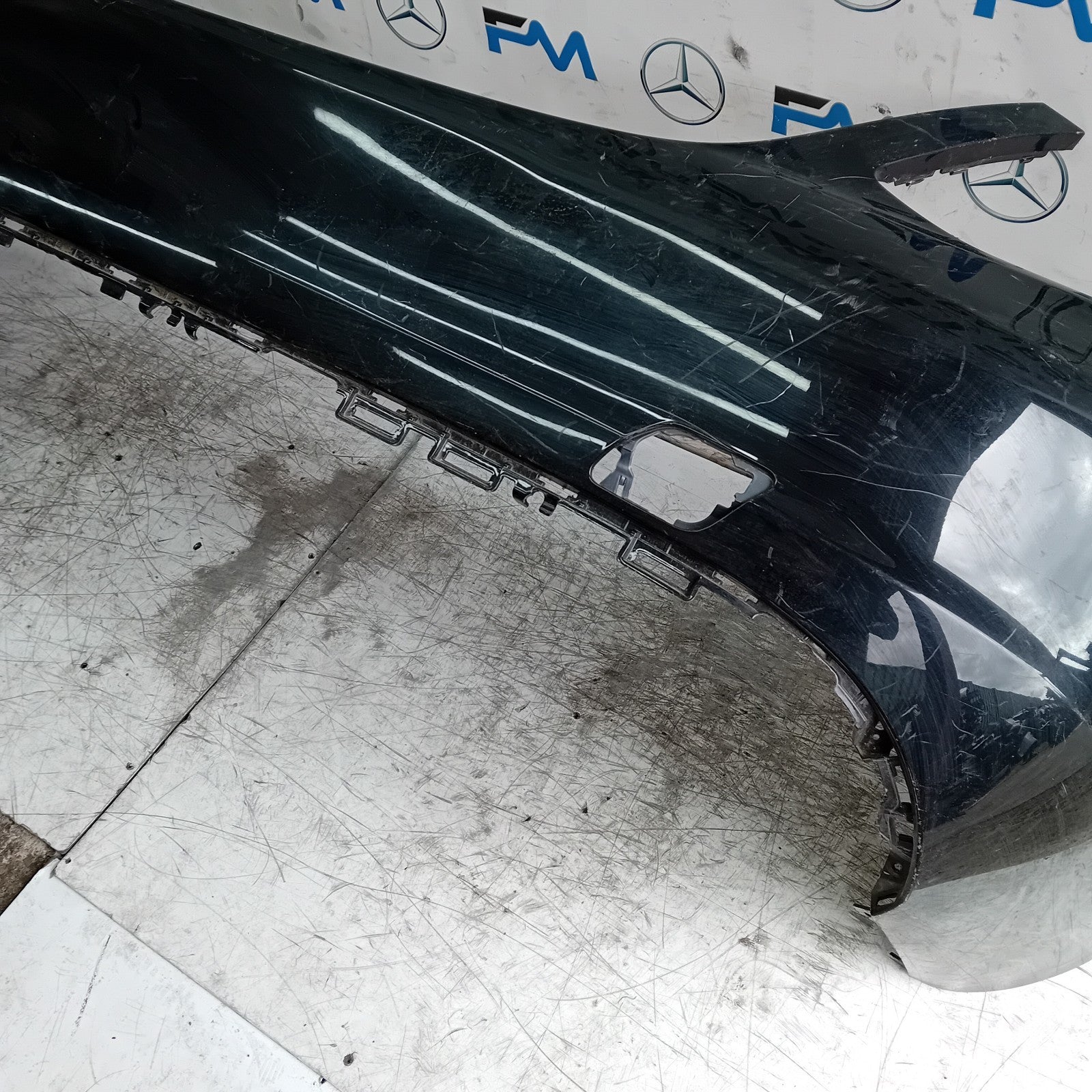 MERCEDES BENZ C-CLASS W205 SLN REAR BUMPER 2015 BLACK A2058550138 FMX49