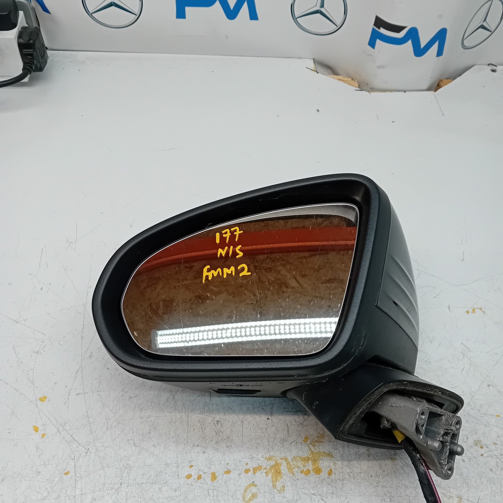 MERCEDES A Class 2018 W177 Passenger Side Wing Mirror A1778109902 BLACK PL FMM2