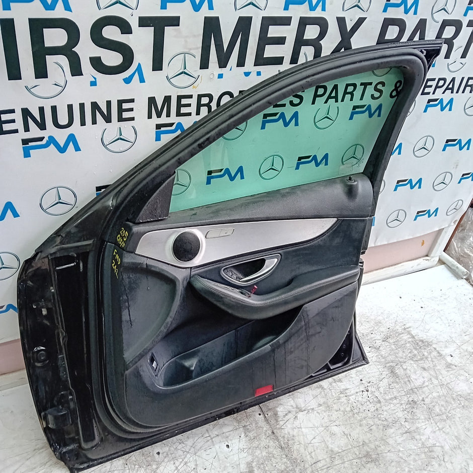MERCEDES C-CLASS W205 SLN DRIVER FRONT DOOR OSF BLACK 2014 ON COMPLETE FMD242