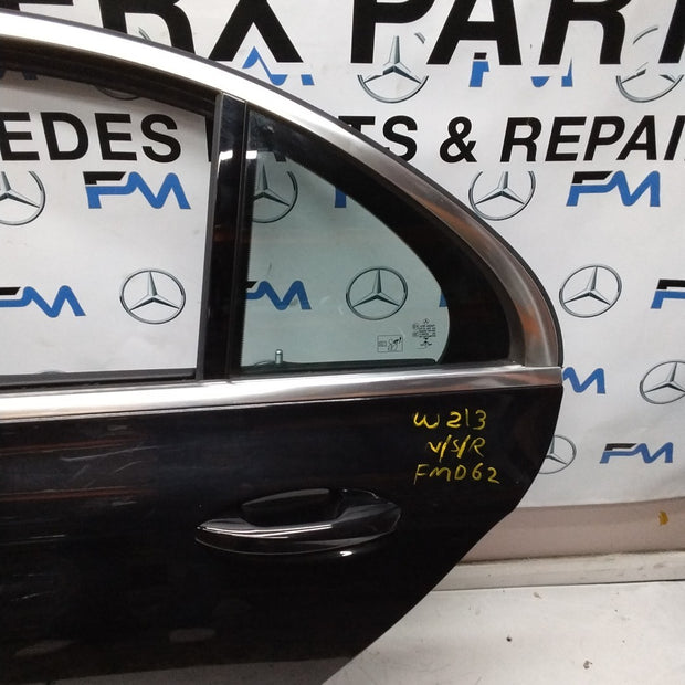 MERCEDES BENZ  E-CLASS W213 PASSENGER SIDE REAR DOOR N/S/R COMPLETE BLACK FMD62