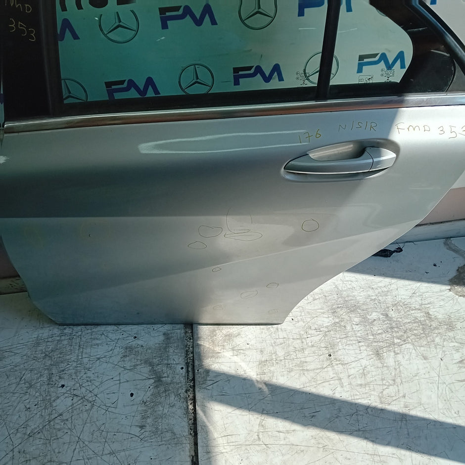 MERCEDES A-CLASS W176 PASSENGER REAR DOOR NSR SILVER 2012-18 COMPLETE FMD353