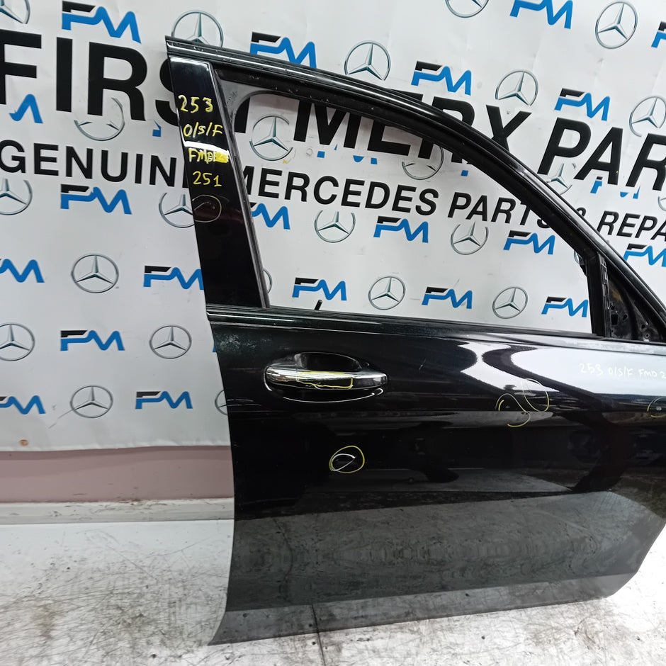 MERCEDES GLC X253 DRIVER FRONT DOOR OSF BLACK 2016 ON COMPLETE FMD251