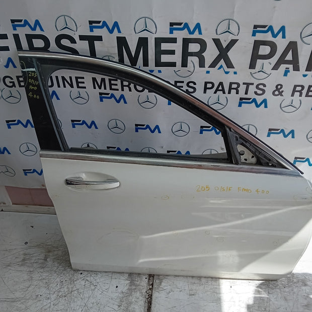 MEECEDS C-CLASS W205 DRIVER FRONT DOOR OSF WHITE 2014 ON COMPLETE FMD400