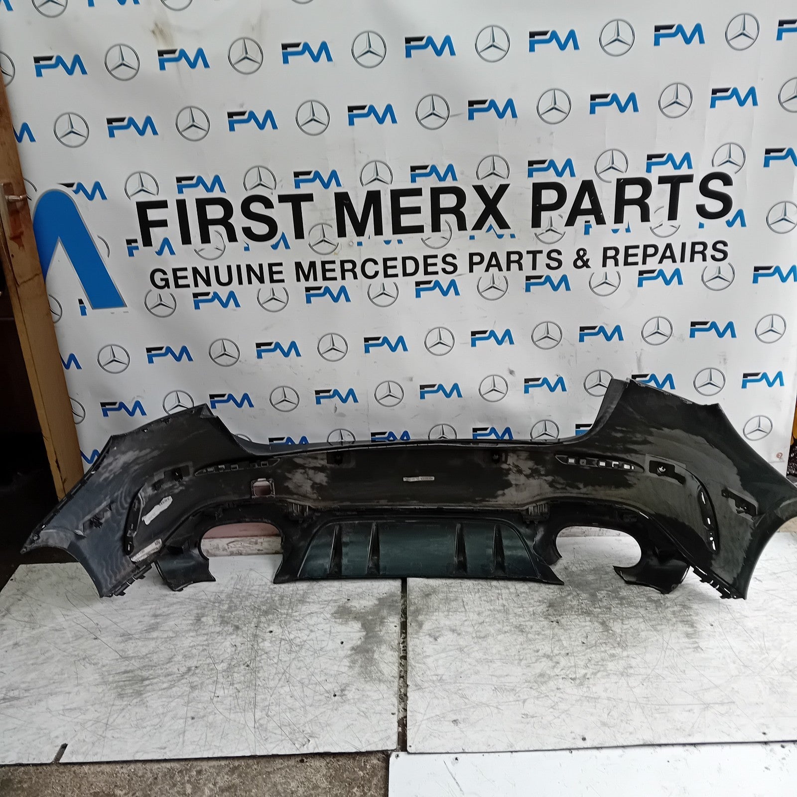 MERCEDES BENZ  A-CLASS W177 REAR BUMPER 2018 A1778808101 BLACK FMX26
