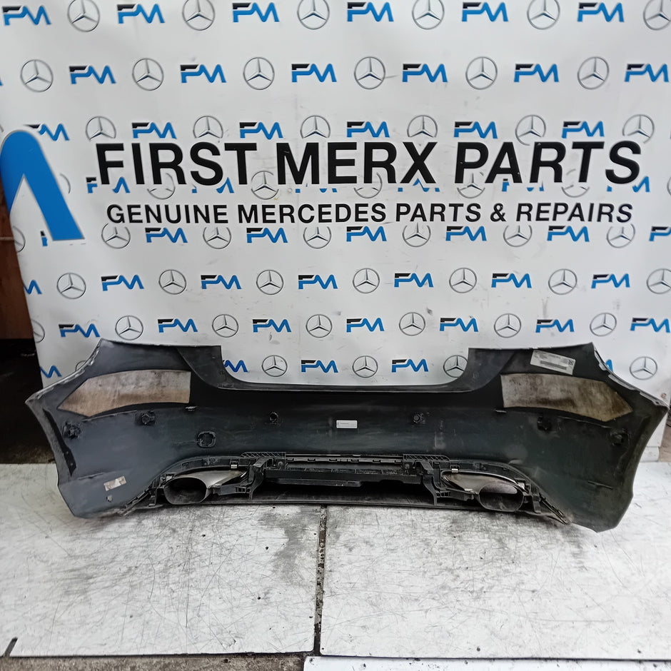 MERCEDES BENZ A-CLASS W176 REAR BUMPER 2016 ON GREY COMPLETE A1768807040 FMX35