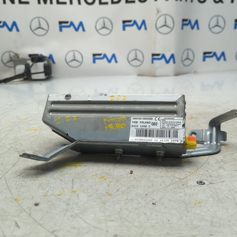 MERCEDES  S-CLASS W222 DRIVER REAR SIDE  AIRBAG MODULE A2228604402 FM001370