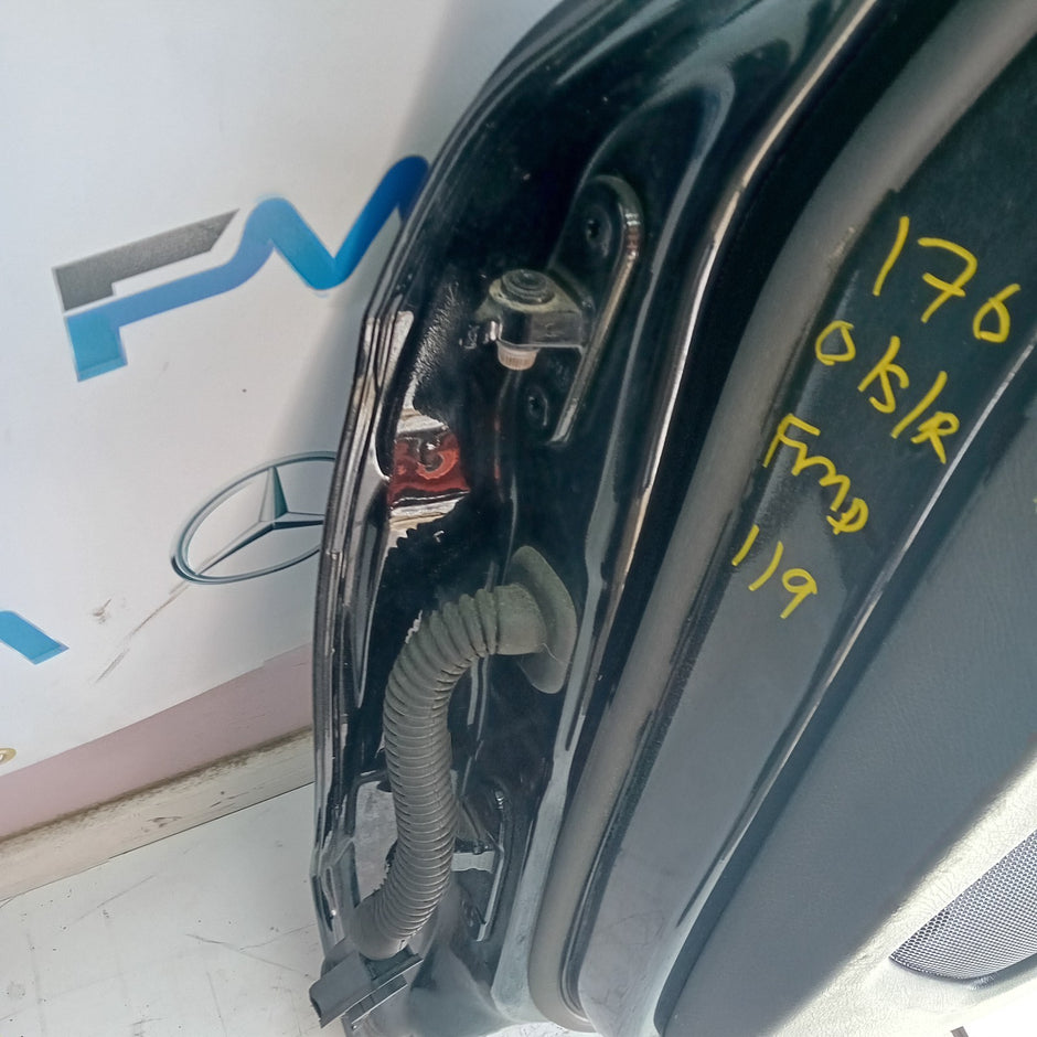 MERCEDES BENZ A-CLASS W176 DRIVER SIDE REAR DOOR O/S/R BLACK FMD119