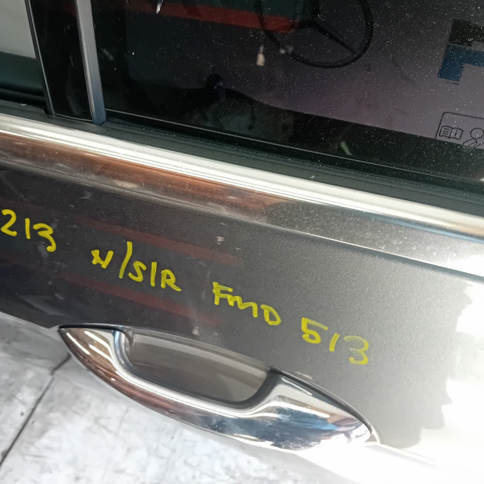 MERCEDES E-CLASS W213 PASSENGER REAR DOOR NSR 2016 ON GREY COMPLETE  FMD513