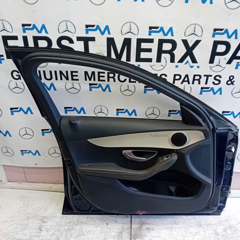 MERDEDES C-CLASS W205 DRIVER SIDE FRONT DOOR NSF BLUE 2014 ON COMPLETE FMD184