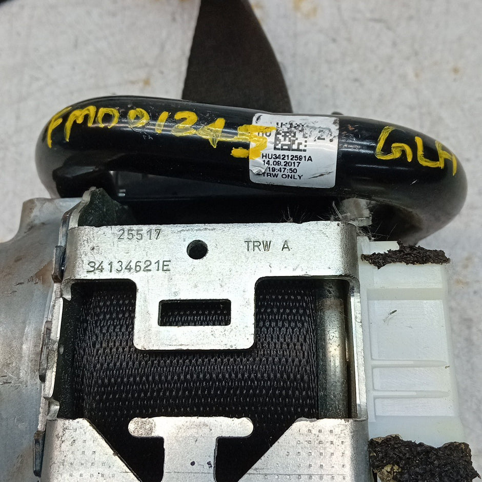 MERCEDES BENZ GLA W156 REAR DRIVER SIDE SEAT BELT BLACK 2014-19 FM001245