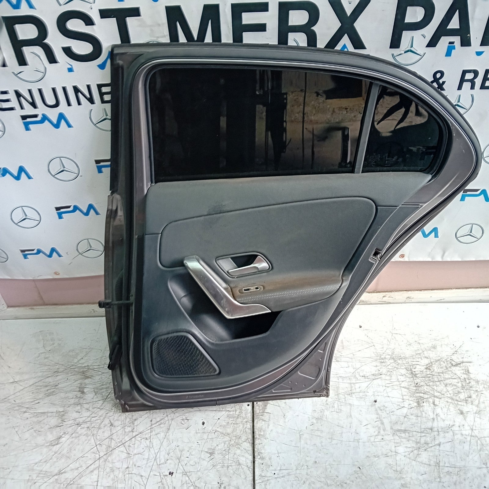 MERCEDES BENZ A-CLASS W177 DRIVER REAR DOOR OSR GREY 2018 ON COMPLETE FMD197