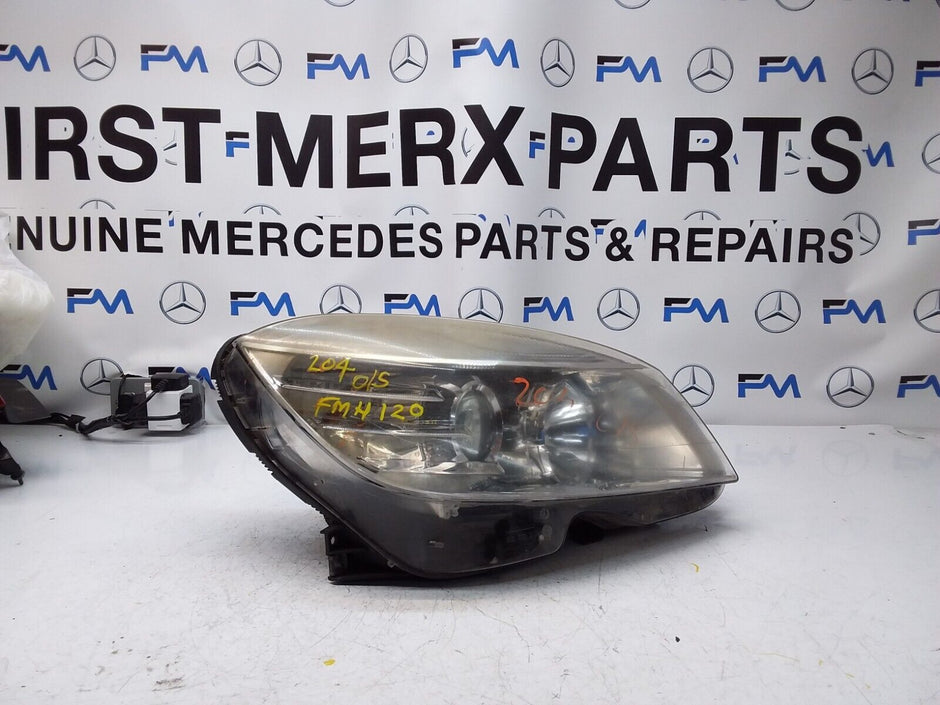 2008 MERCEDES C-CLASS W204 HEADLIGHT DRIVER SIDE OS A2048208681 FMH120 (DAMAGED)