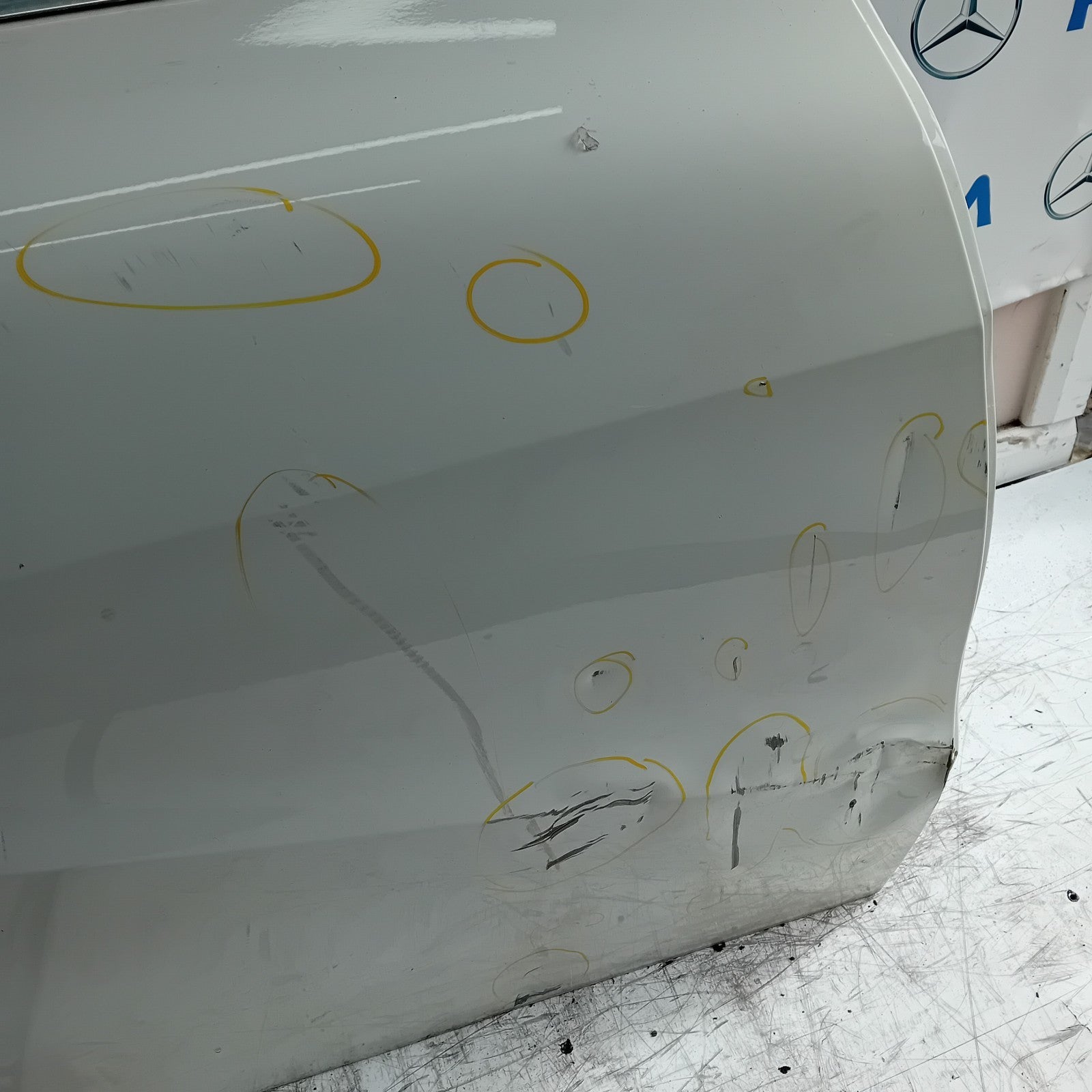 MEECEDS A-CLASS W176 DRIVER REAR DOOR OSR WHITE 2012-18 COMPLETE FMD396