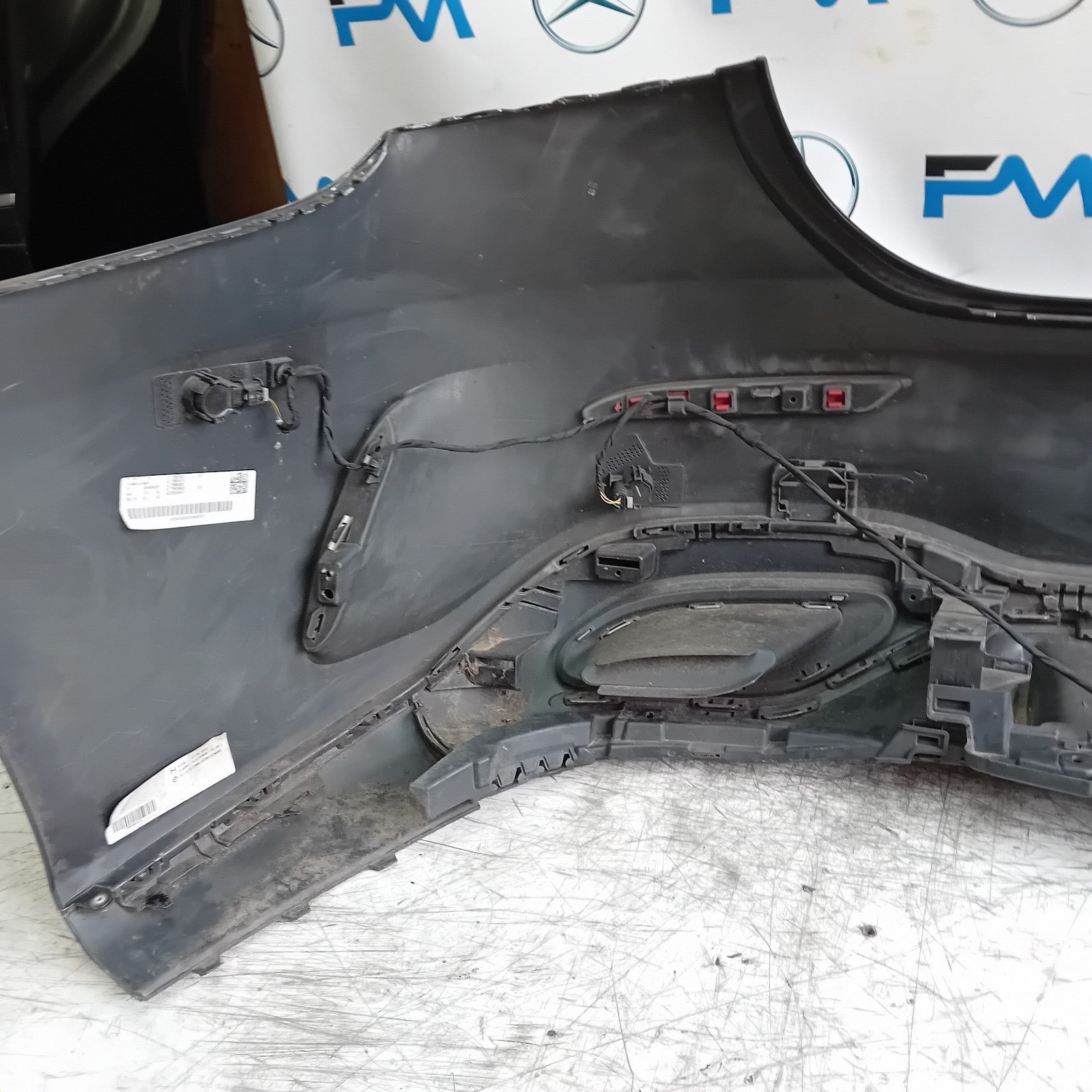 MERCEDES BENZ  A-CLASS W177 REAR BUMPER 2018 A1778800002 BLACK COMPLETE FMX23