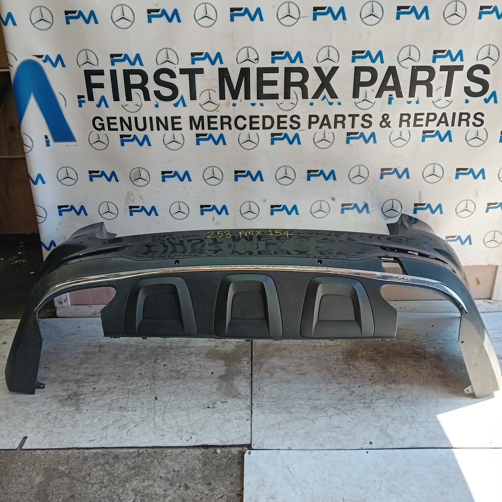MERCEDES BENZ GLC W253 REAR BUMPER A2538850200 2016 BLACK FMX154