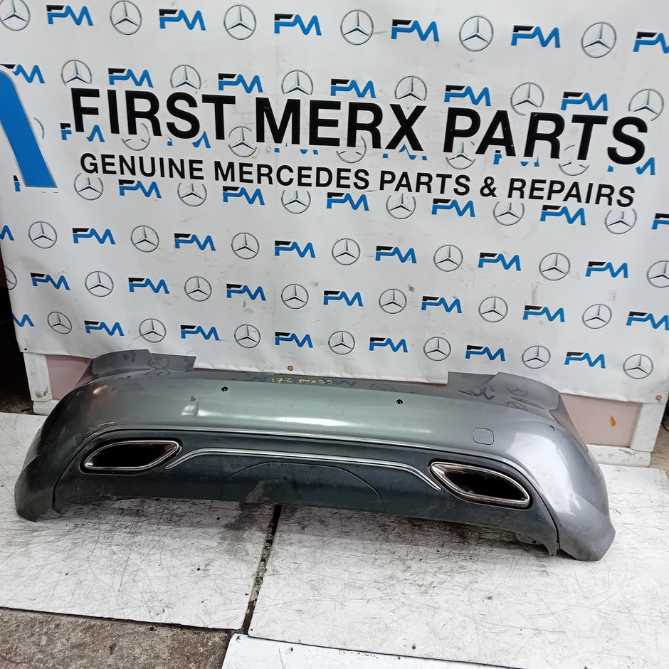 MERCEDES BENZ A-CLASS W176 REAR BUMPER 2016 ON GREY COMPLETE A1768807040 FMX35