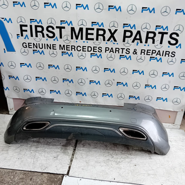 MERCEDES BENZ A-CLASS W176 REAR BUMPER 2016 ON GREY COMPLETE A1768807040 FMX35