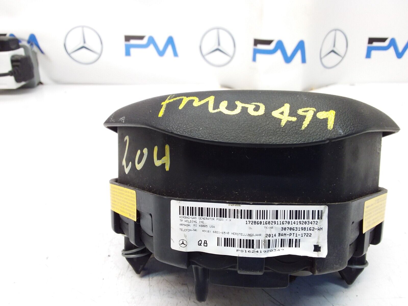 MERCEDES E-CLASS W204 STEERING WHEEL AIRBAG 307063198162-AH FM00499