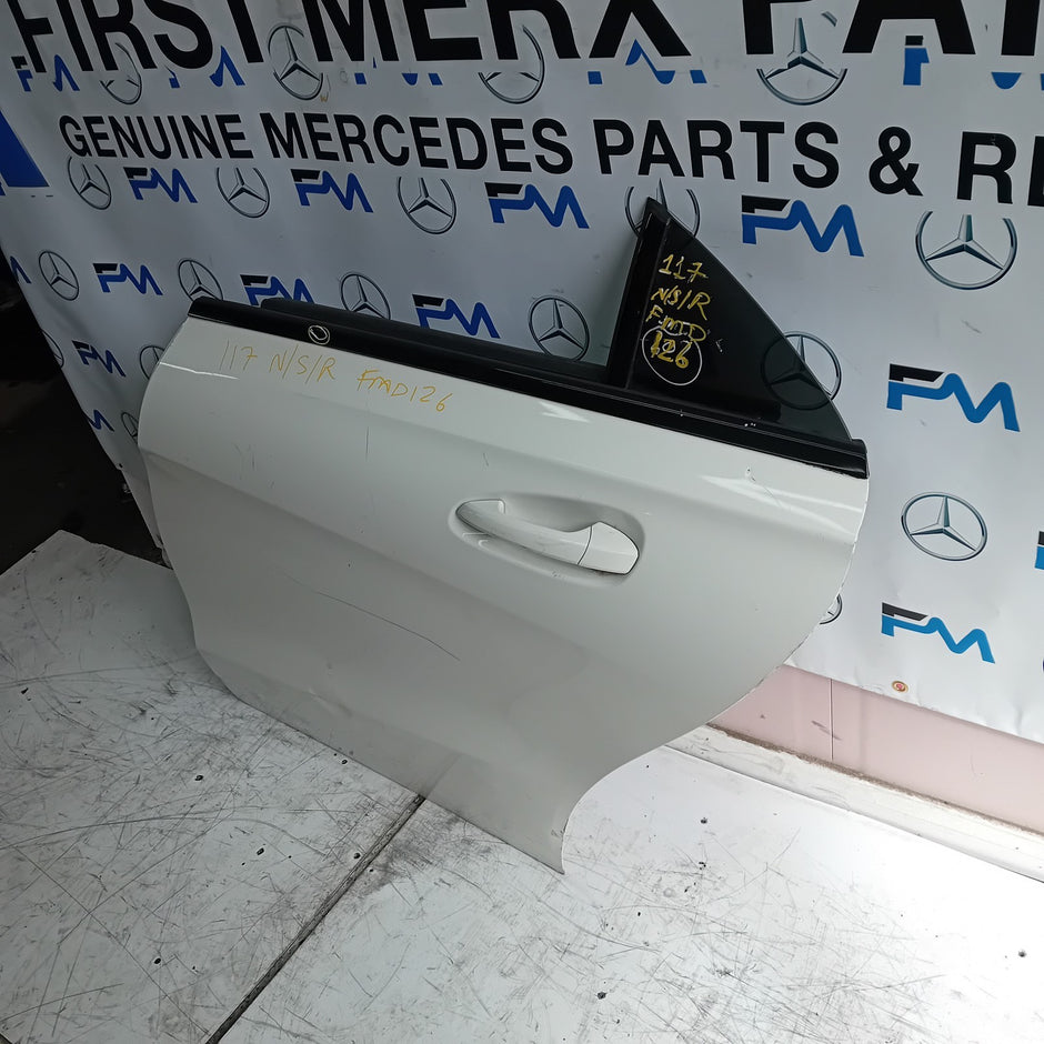 MERCEDES BENZ CLA W117 PASSENGER SIDE RESR DOOR N/S/R WHITE FMD126