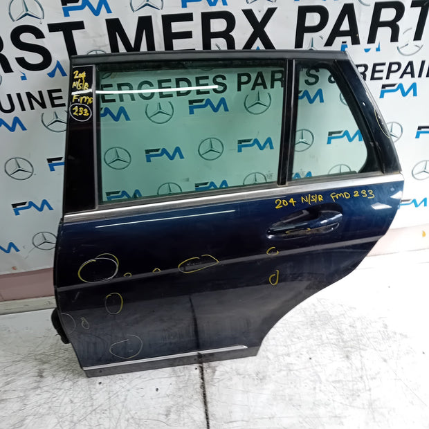 MERCEDES C-CLASS W204 PASSENGER REAR DOOR NSR BLUE 2008-14 COMPLETE FMD233