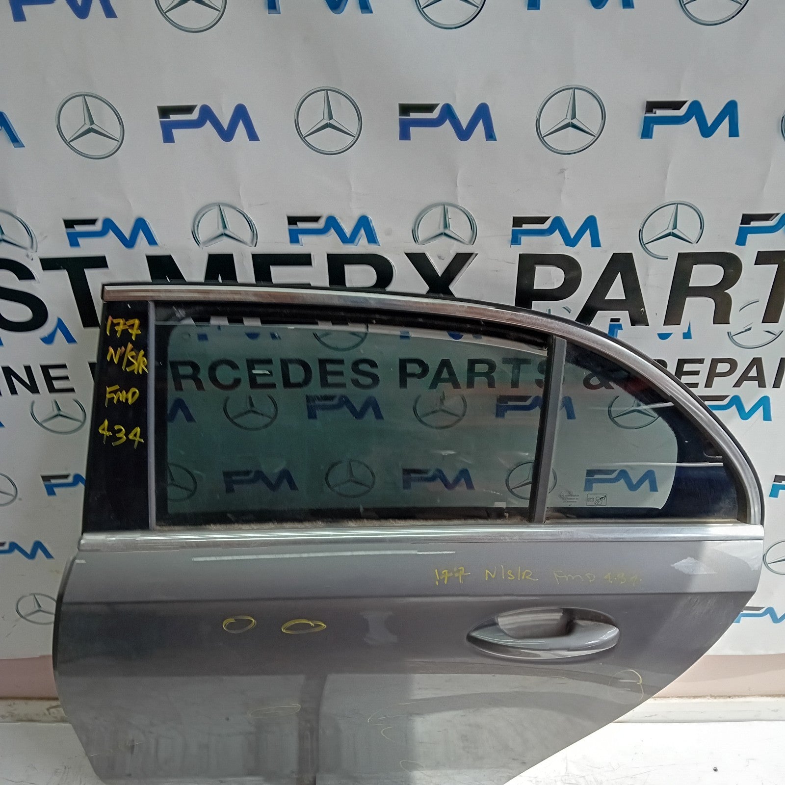 MERCEDES A-CLASS W177 PASSENGER REAR DOOR NSR GREY 2018 ON COMPLETE FMD434
