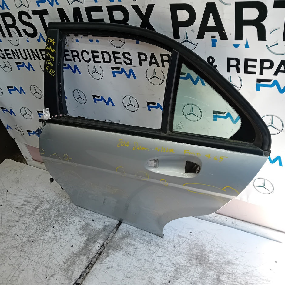 MERCEDES BENZ C-CLASS W204 PASSENGER REAR DOOR NSR SILVER 2008-14 FMD465