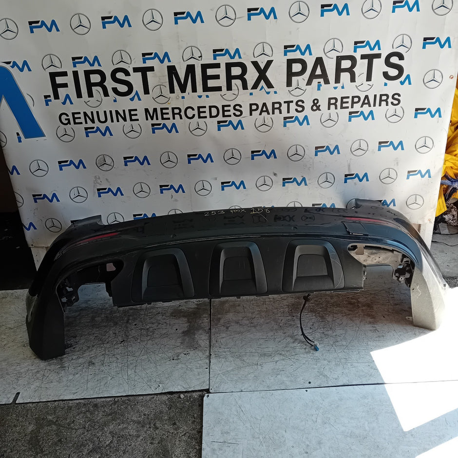 MERCEDES BENZ GLC W253 REAR BUMPER A2538850200 2016 BLACK COMPLETE FMX156