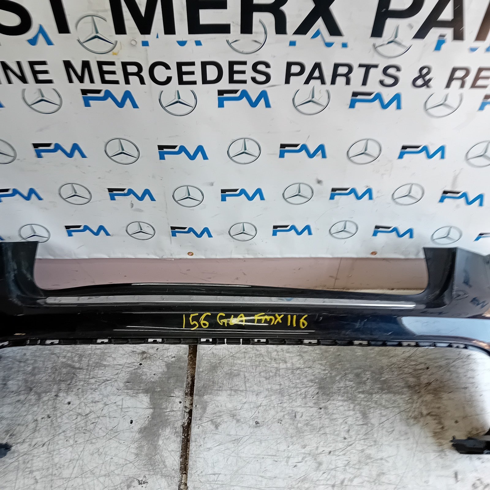 MERCEDES BENZ GLA X156 AMG REAR BUMPER BLACK 2014-19 A1568852425 FMX116