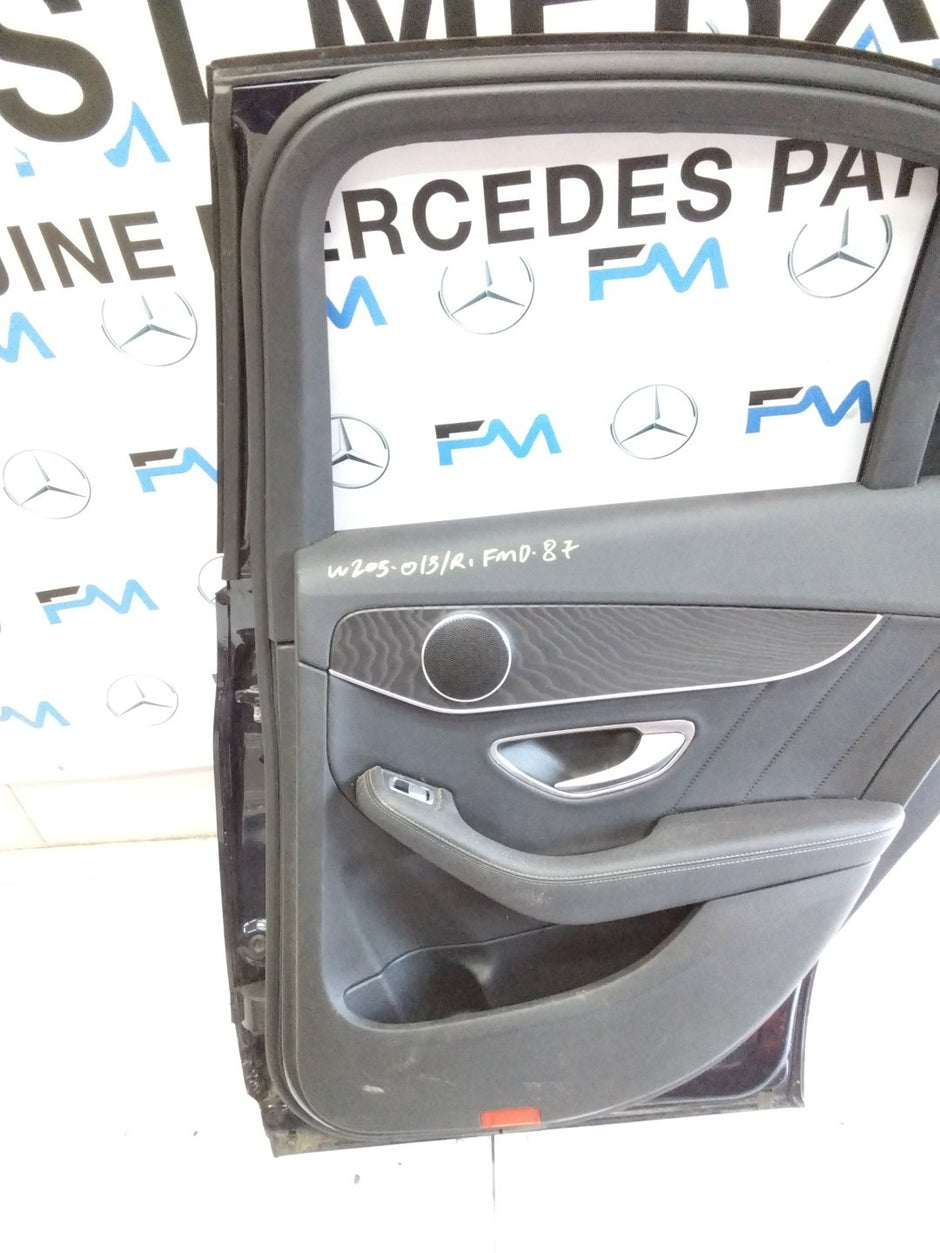 MERCEDES BENZ C-CLASS W205 DRIVER SIDE REAR DOOR O/S/R COMPLETE BLUE FMD87