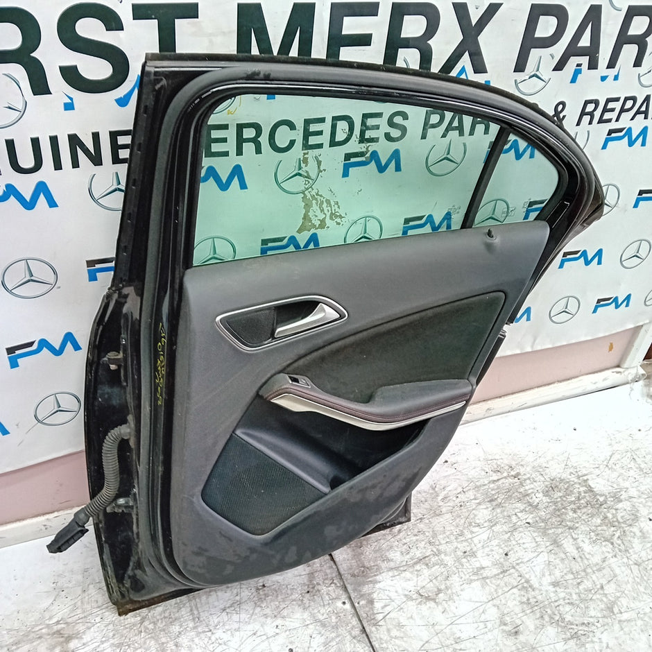 MERCEDES A-CLASS W176 SLN DRIVER REAR DOOR OSR BLACK 2012-18 COMPLETE FMD258