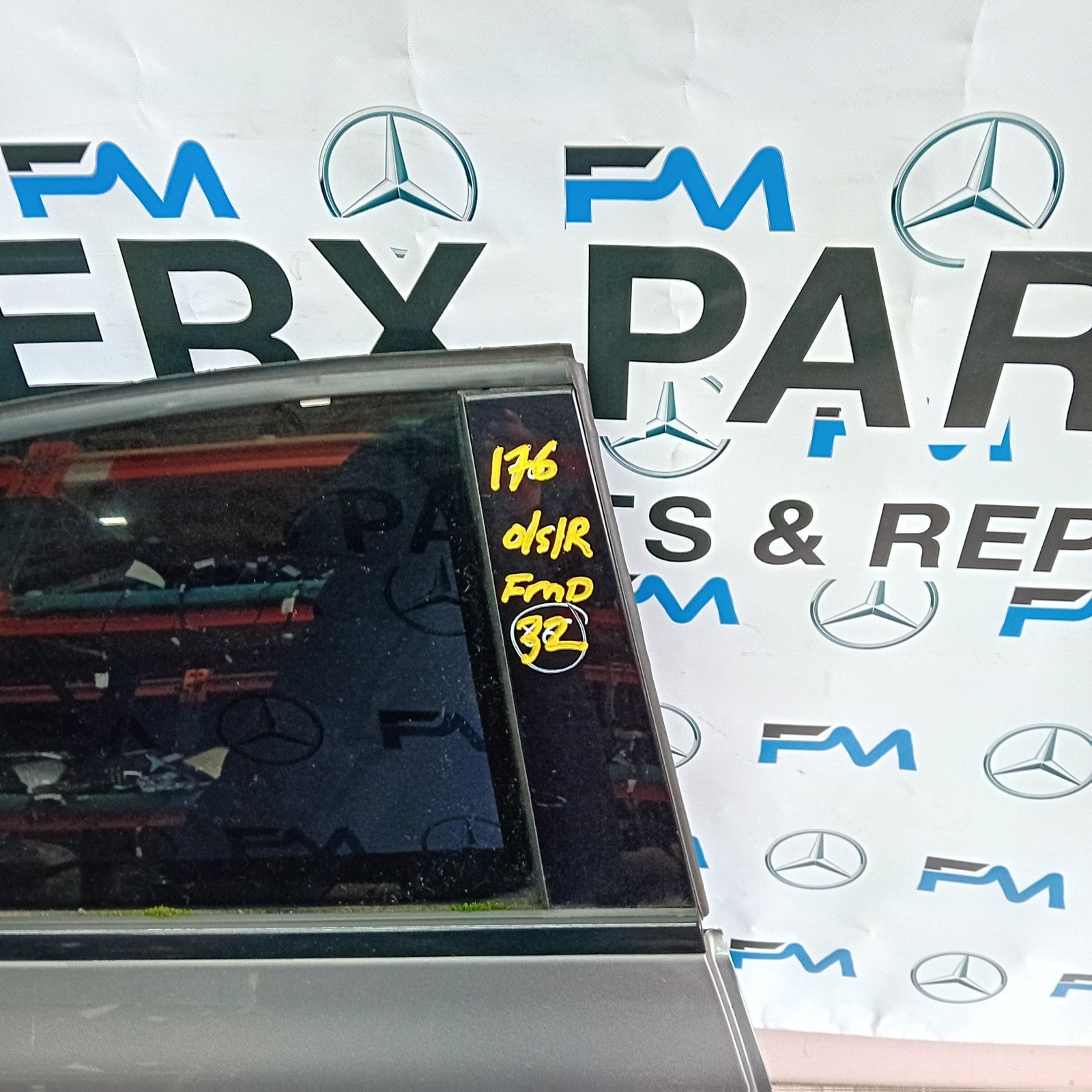 MERCEDES BENZ A-CLASS W176 DRIVER SIDE REAR DOOR O/S/R COMPLETE GREY FMD32
