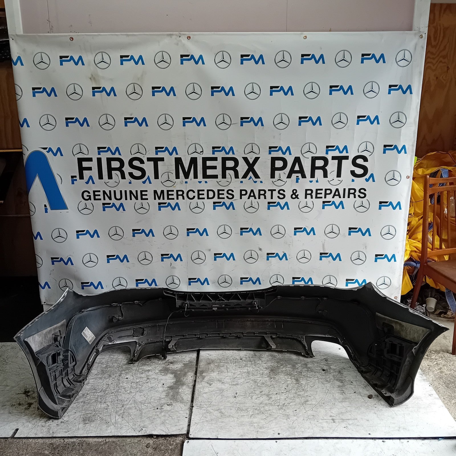MERCEDES BENZ CLA W117 REAR BUMPER SILVER 2013-19 A1178851065 FMX91