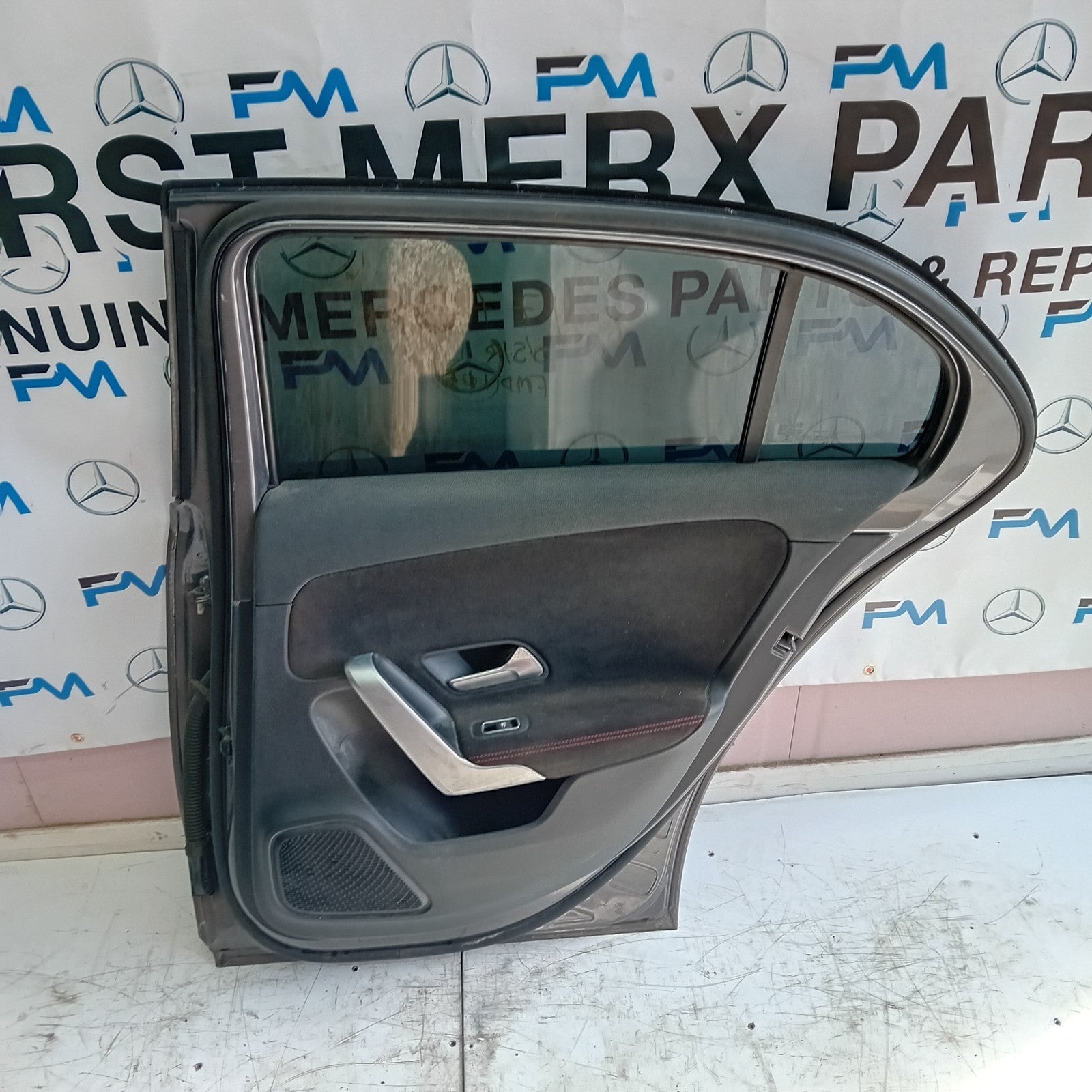 MERCEDES  A-CLASS W177 DRIVER SIDE REAR DOOR N/S/R COMPLETE GREY FMD115