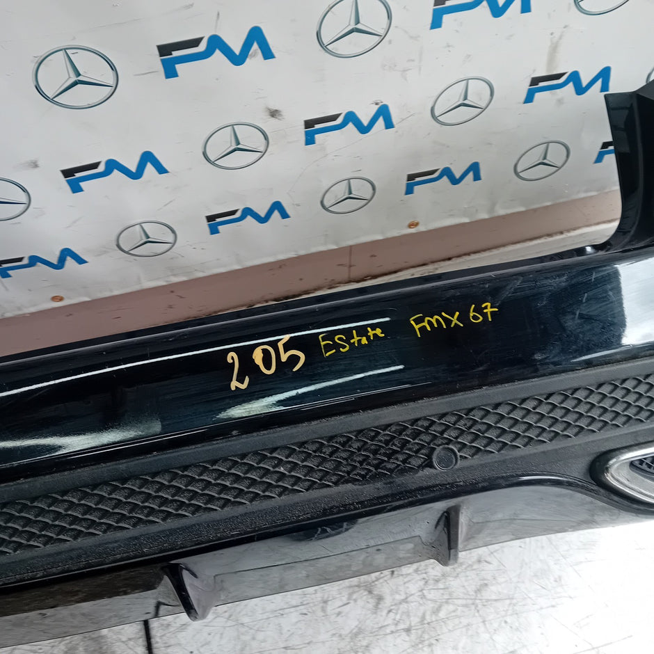 MERCEDES  C-CLASS S205 ESTATE REAR BUMPER 2014 BLACK COMPLETE A2058856538 FMX67