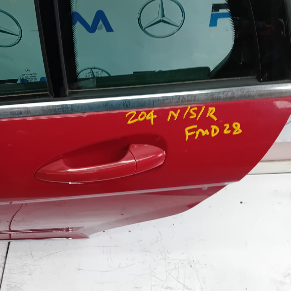 MERCEDES ESTATE C-CLASS W204 PASSENGER REAR DOOR (N/S/R) RED 2008-2014 FMD28