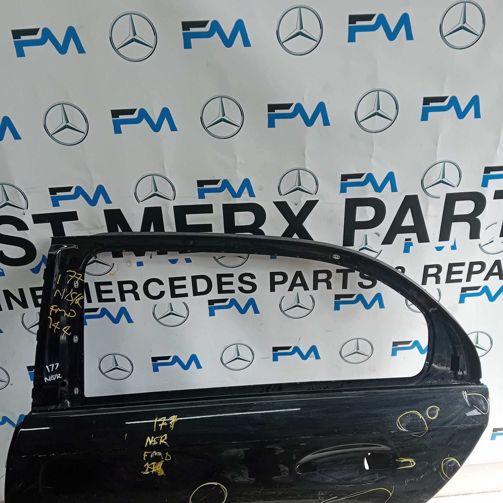 MERCEDES BENZ A-CLASS W177 PASSENGER SIDE REAR DOOR N/S/R BLACK  FMD144
