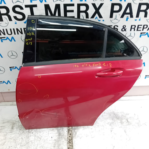 MERCEDES A-CLASS W176 PASSENGER REAR DOOR NSR RED COMPLETE 2012-18 FMD413