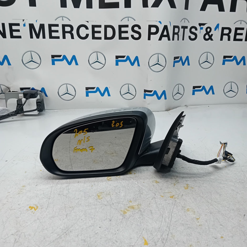 MERCEDES C-CLASS 2014 On W205 PASSENGER SIDE WING MIRROR A2058104702 SILVER FMM7