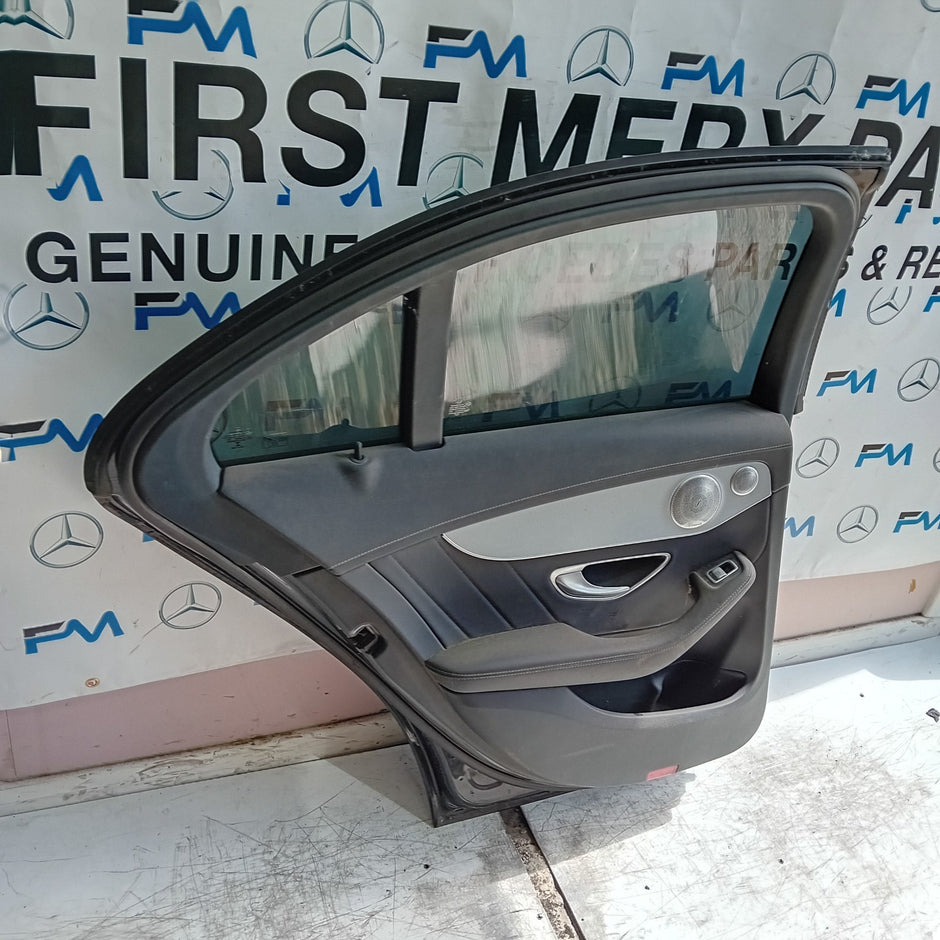 MERCEDES C-CLASS W205 SLN PASSENGER REAR DOOR NSR BLACK 2014 ON COMPLETE FMD425