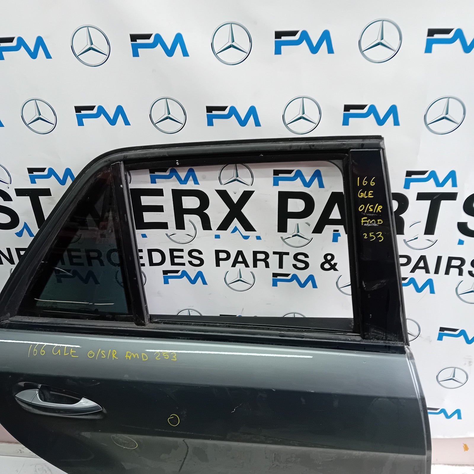 MERCEDES GLE W166 DRIVER REAR DOOR OSR GREY 2015-19 COMPLETE FMD253